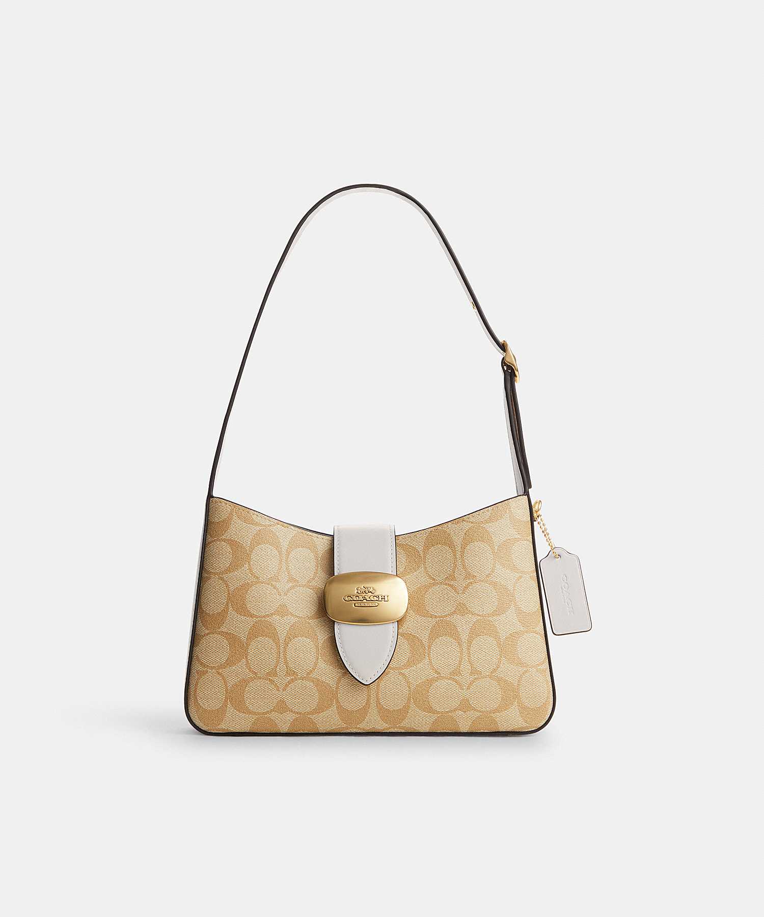 COACH ELIZA SHOULDER BAG IN SIGNATURE CANVAS CP005 IMDQC