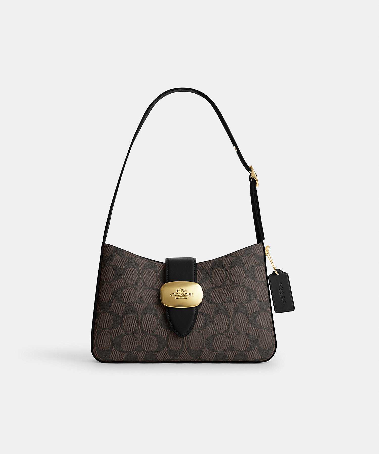 COACH ELIZA SHOULDER BAG IN SIGNATURE CANVAS CP005 IMAA8