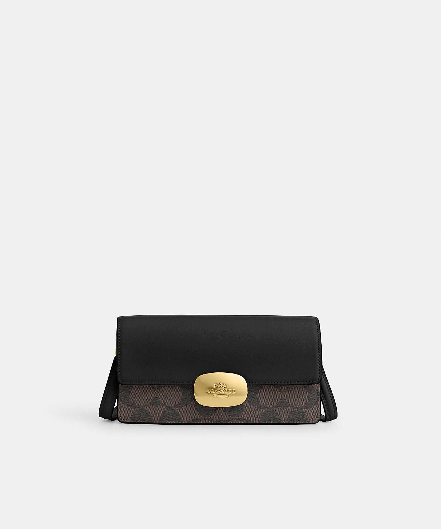 COACH ELIZA SMALL FLAP CROSSBODY IN SIGNATURE CANVAS CP044 IMAA8