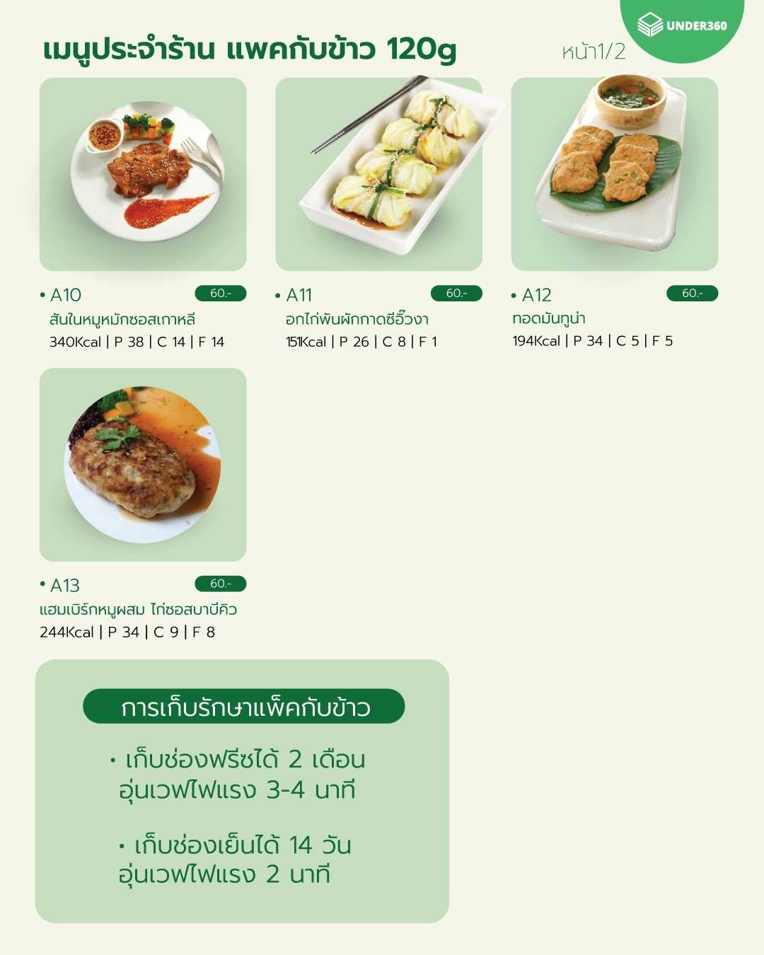 Under360  A10 สันในหมูหมักซอสเกาหลี (แพคกับข้าว)