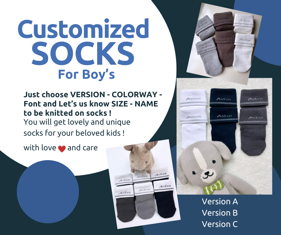 Customized Socks for Boy's - Version A,B,C
