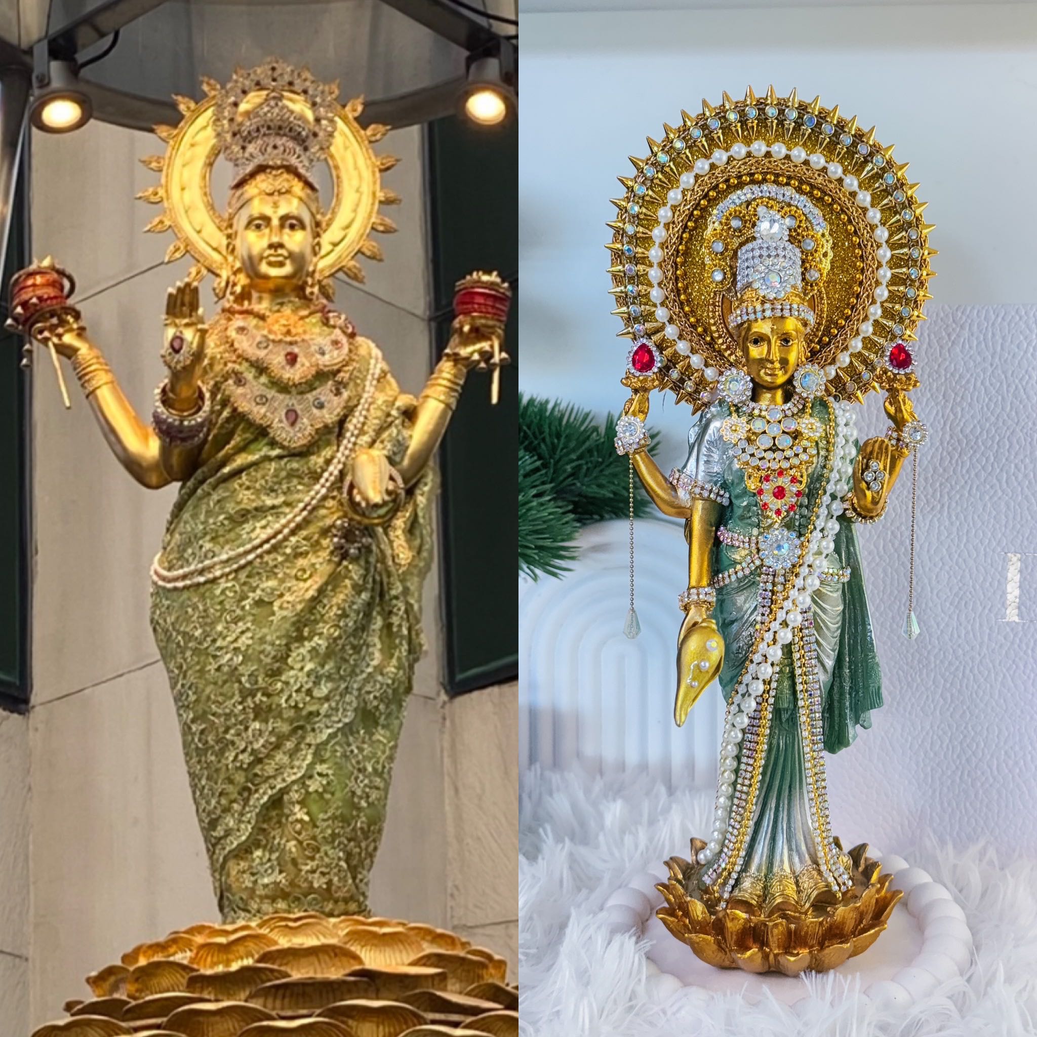 พระแม่ลงสีทองตกแต่ง(ตึกเกษร)