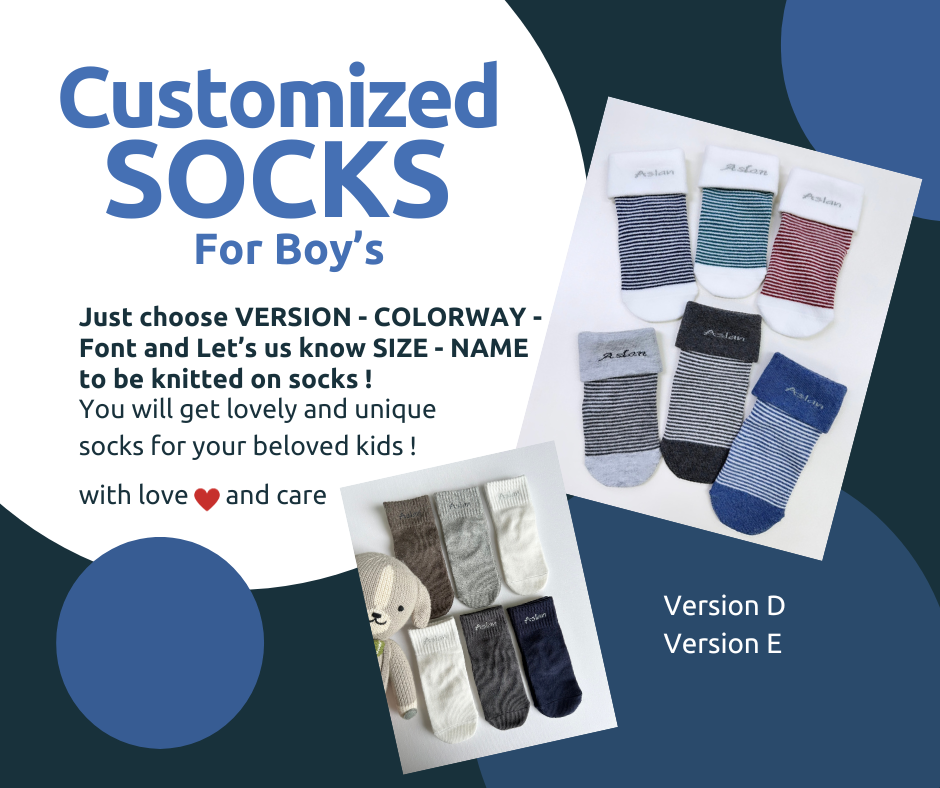 Customized Socks for Boy's - Version D,E