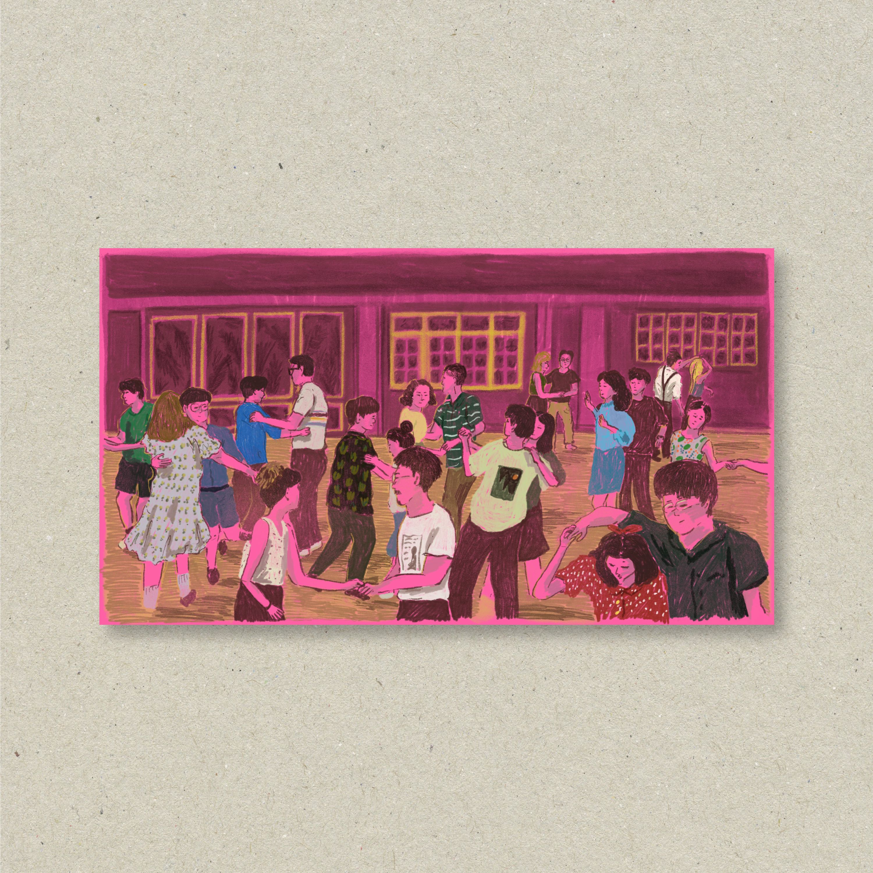 People on the Dance Floor (postcard)