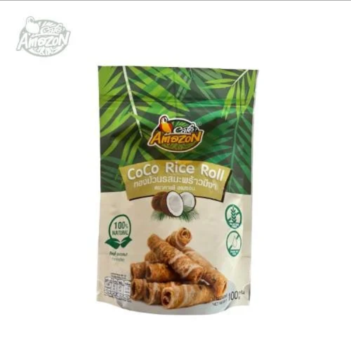 ทองม้วนกรอบ รสมะพร้าวใส่งา (Thai Jasmine Rice & Coconut Crispy Roll)