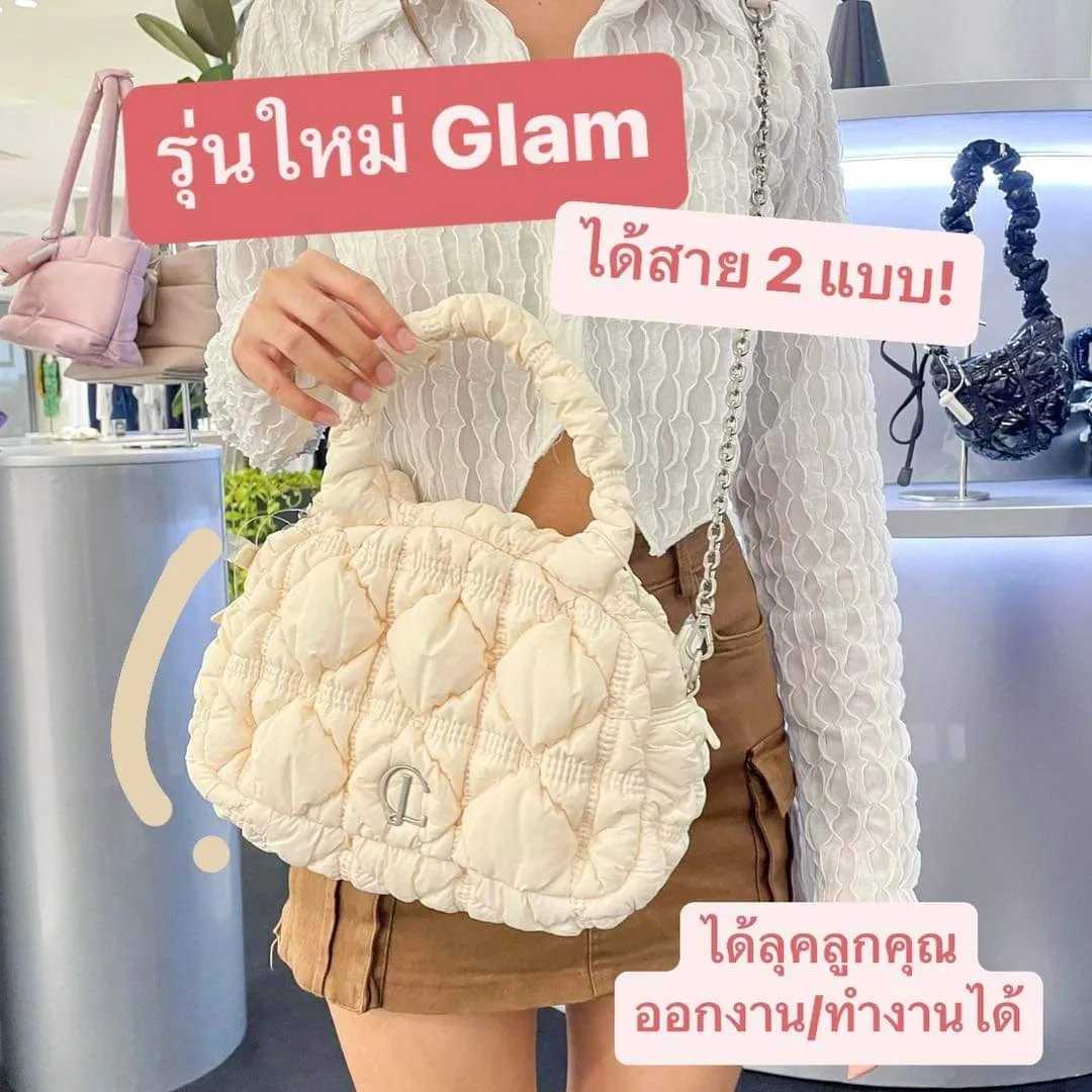 Carlyn GLAM Bag - Ivory/ Black กระเป๋าสะพาย กระเป๋าถือ สีครีม สีดำ