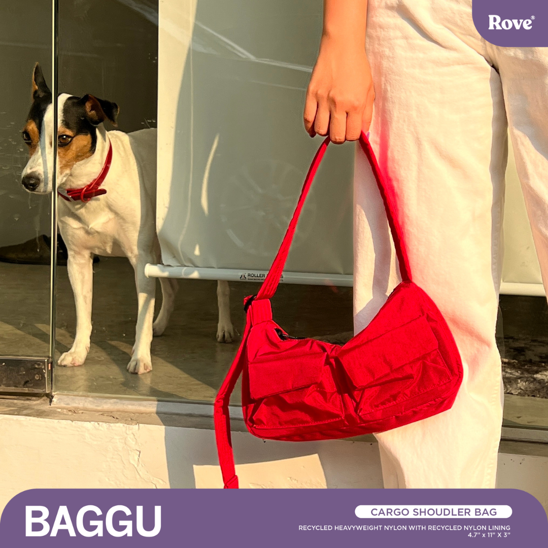 BAGGU Cargo Shoulder Bag - Candy Apple