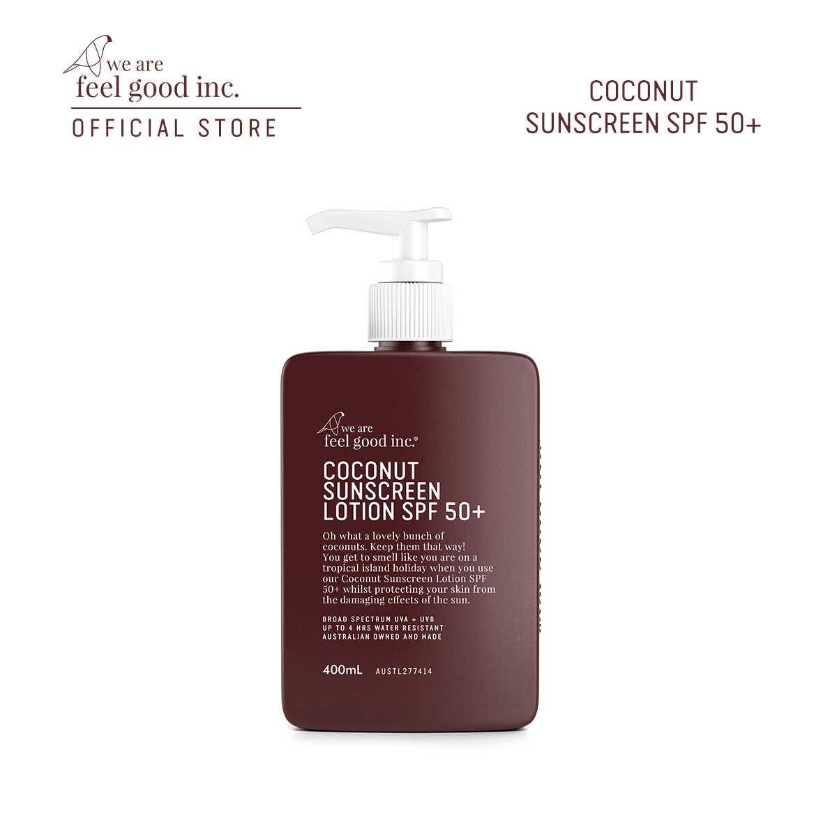 Coconut Sunscreen Lotion SPF50+ (400 ml.)
