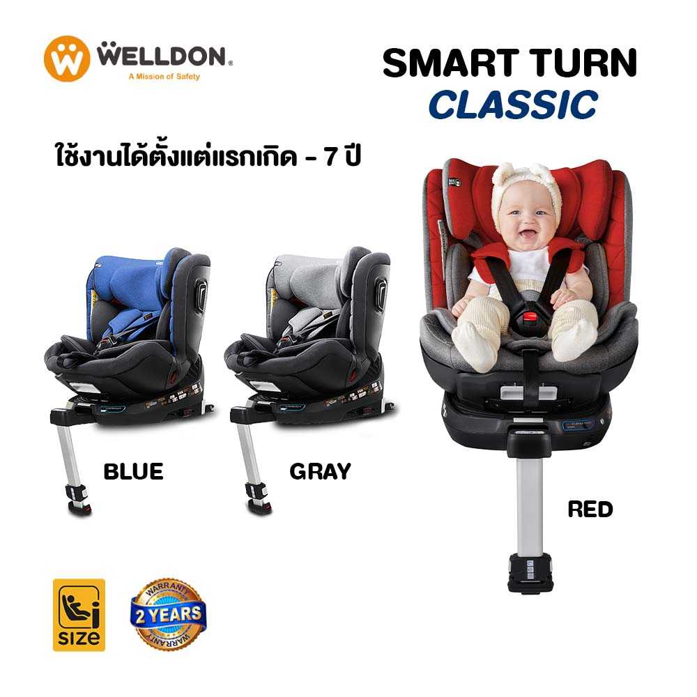 Welldon Smartturn Classic (ใช้ได้ตั้งแต่แรกเกิด - 7 ปี) หมุนได้360 องศา มาตรฐาน R-129