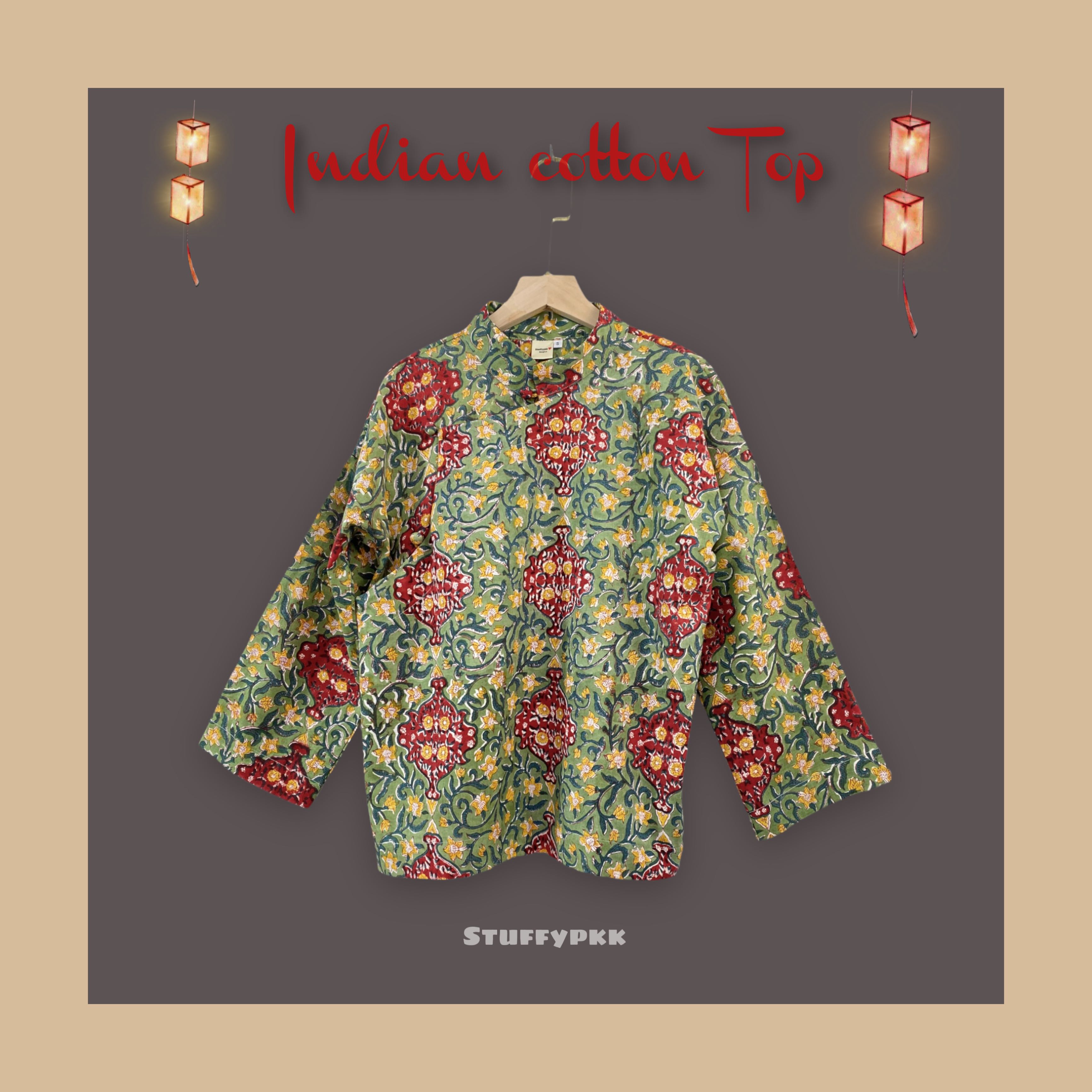 เสื้อคอจีนแขนยาว สีเขียว