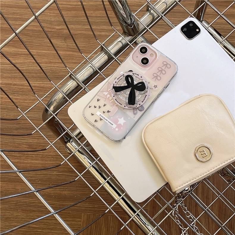 สอบถามก่อนกดสั่ง เคสหมี โบว์ ไล่สี เคสชาร์จแบต holder griptok ไอริง magnetic  เคสไอโฟน เคสiphone