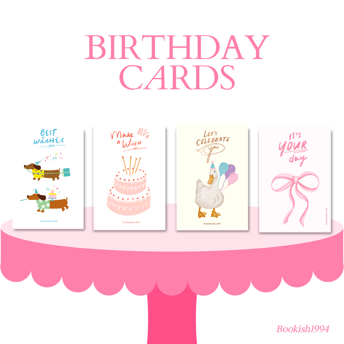 การ์ดวันเกิดน่ารัก Birthday Cards l พร้อมซองใส เขียนข้อความฟรี