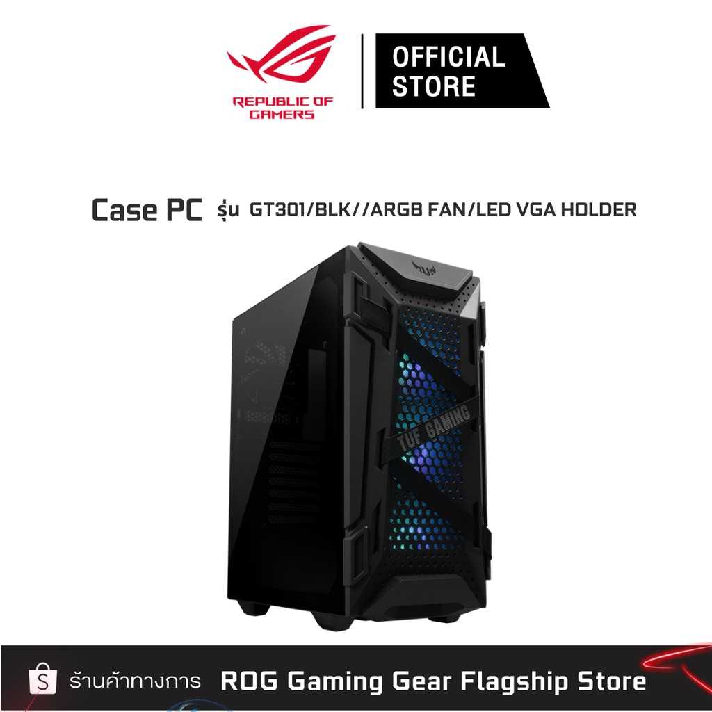 ASUS GT301/BLK//ARGB FAN/LED VGA HOLDER (เคสคอมพิวเตอร์)