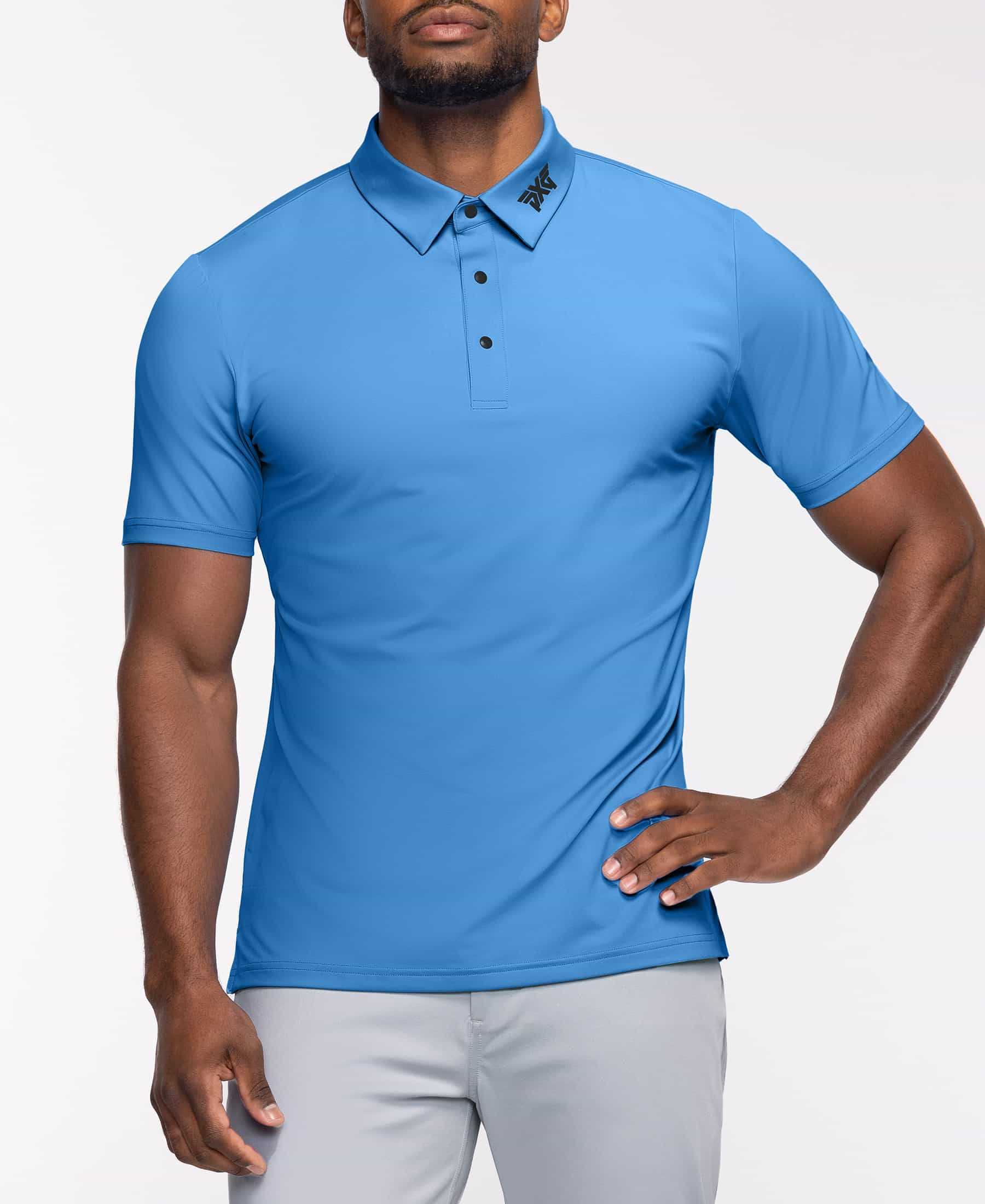 เสื้อโปโล PXG Men's Athletic Fit BP Signature Polo - Blue สินค้าใหม่ แท้ 100%