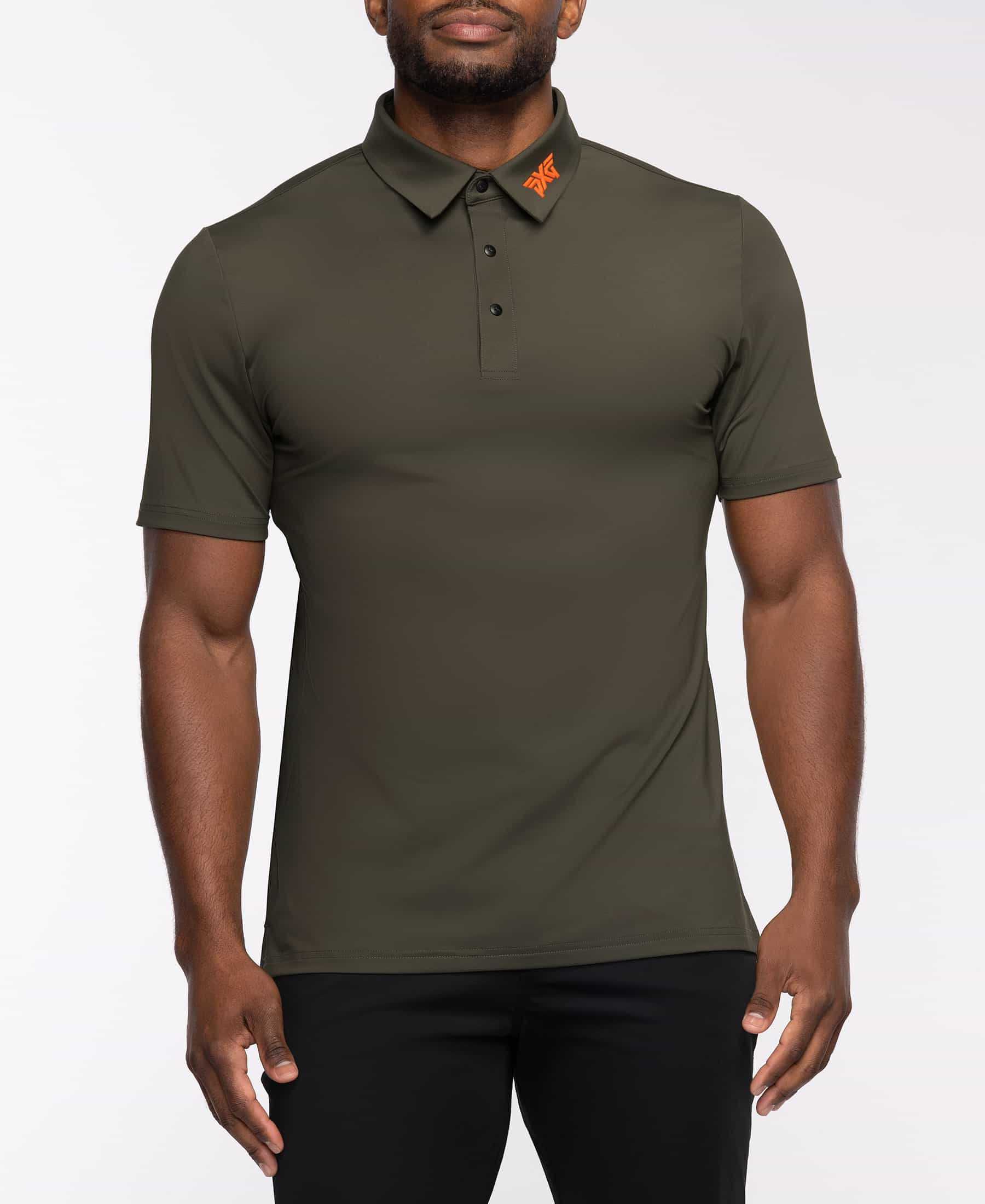 เสื้อโปโล PXG Men's Athletic Fit BP Signature Polo - Military Green สินค้าใหม่ แท้ 100%