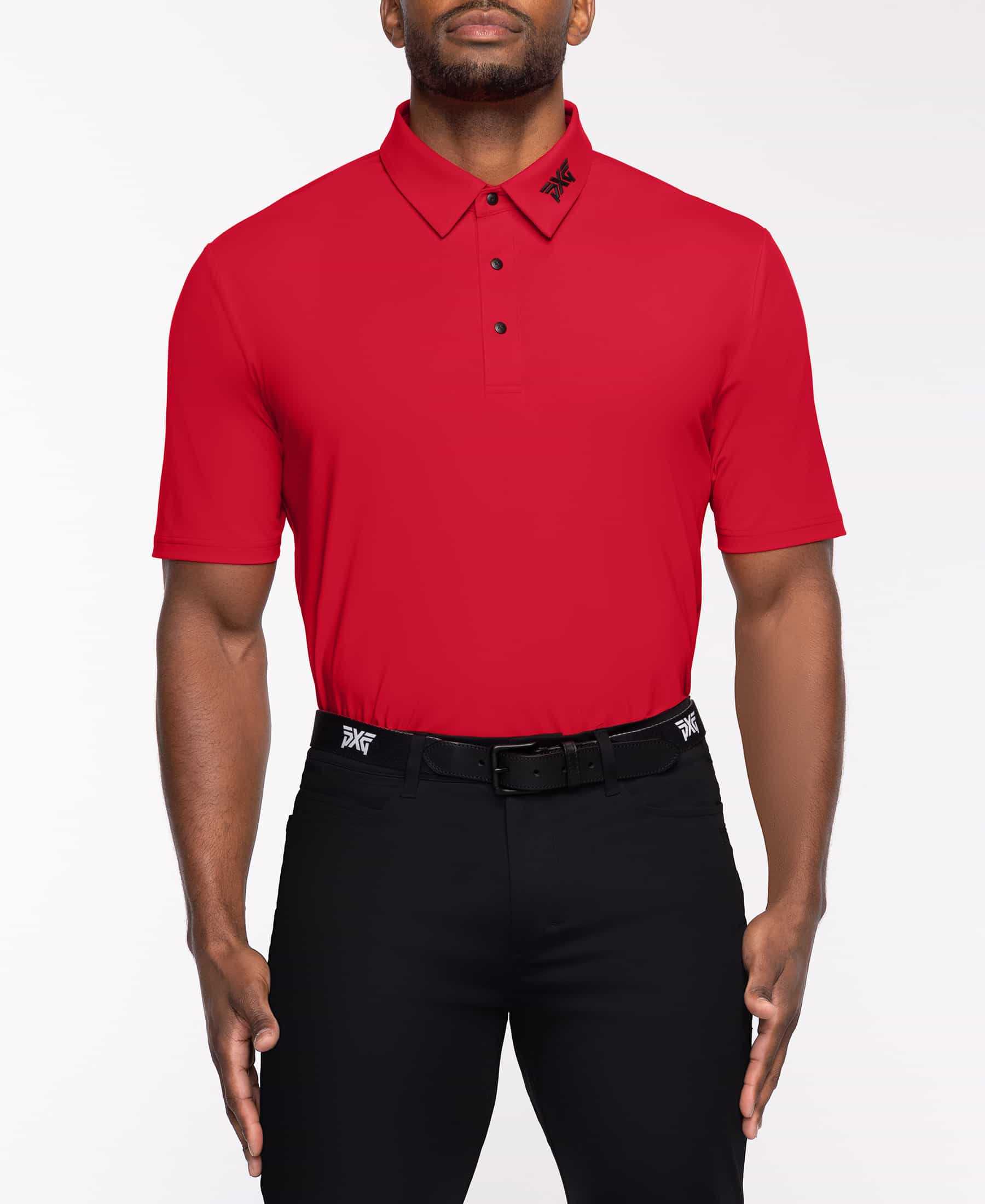 เสื้อโปโล PXG Men's Athletic Fit BP Signature Polo - Red สินค้าใหม่ แท้ 100%