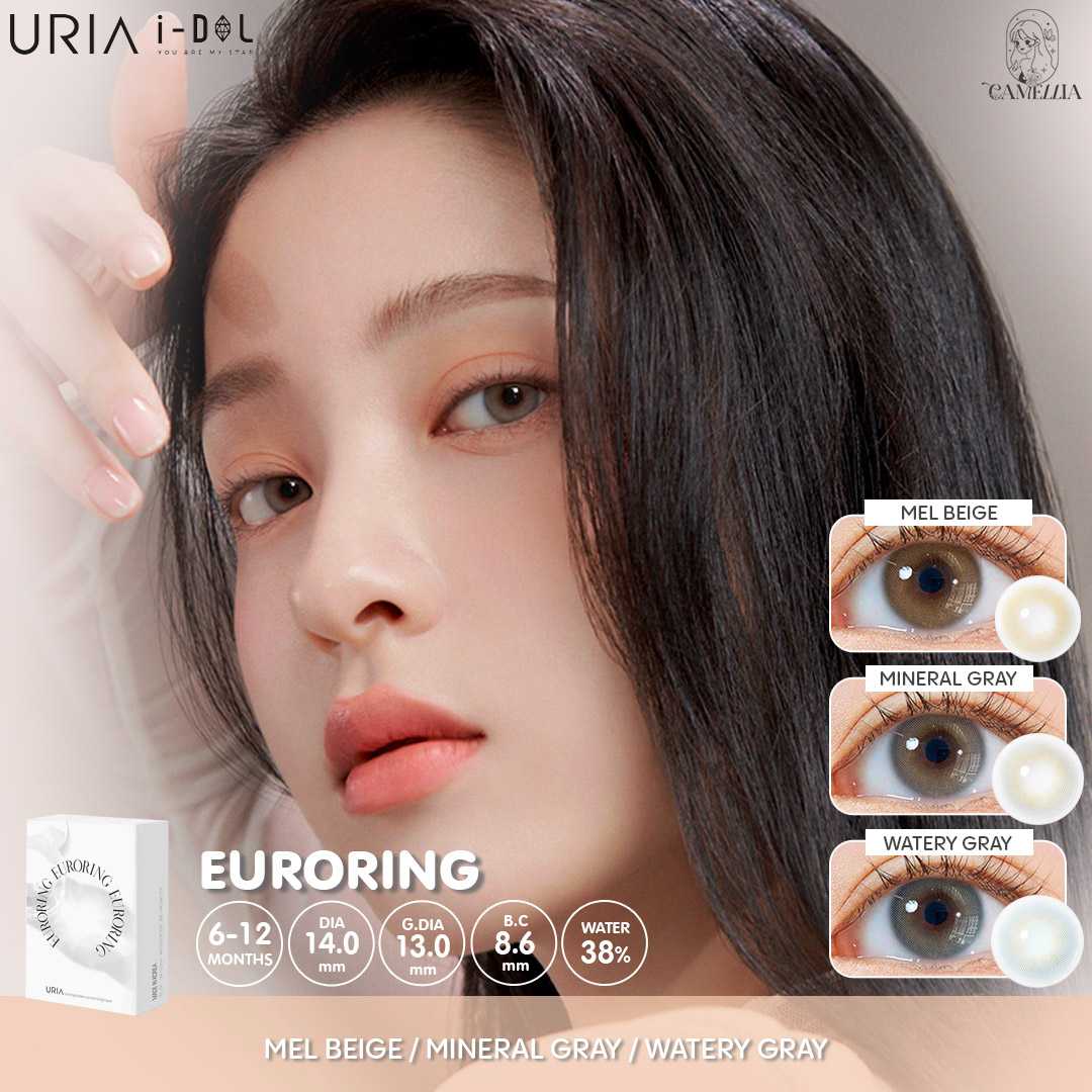 IDOLLENS URIA รุ่น EURORING (คอนแทคเลนส์ราย 6-12 เดือน) สินค้าพร้อมส่ง ค่าสายตา 0.00 ถึง -5.00