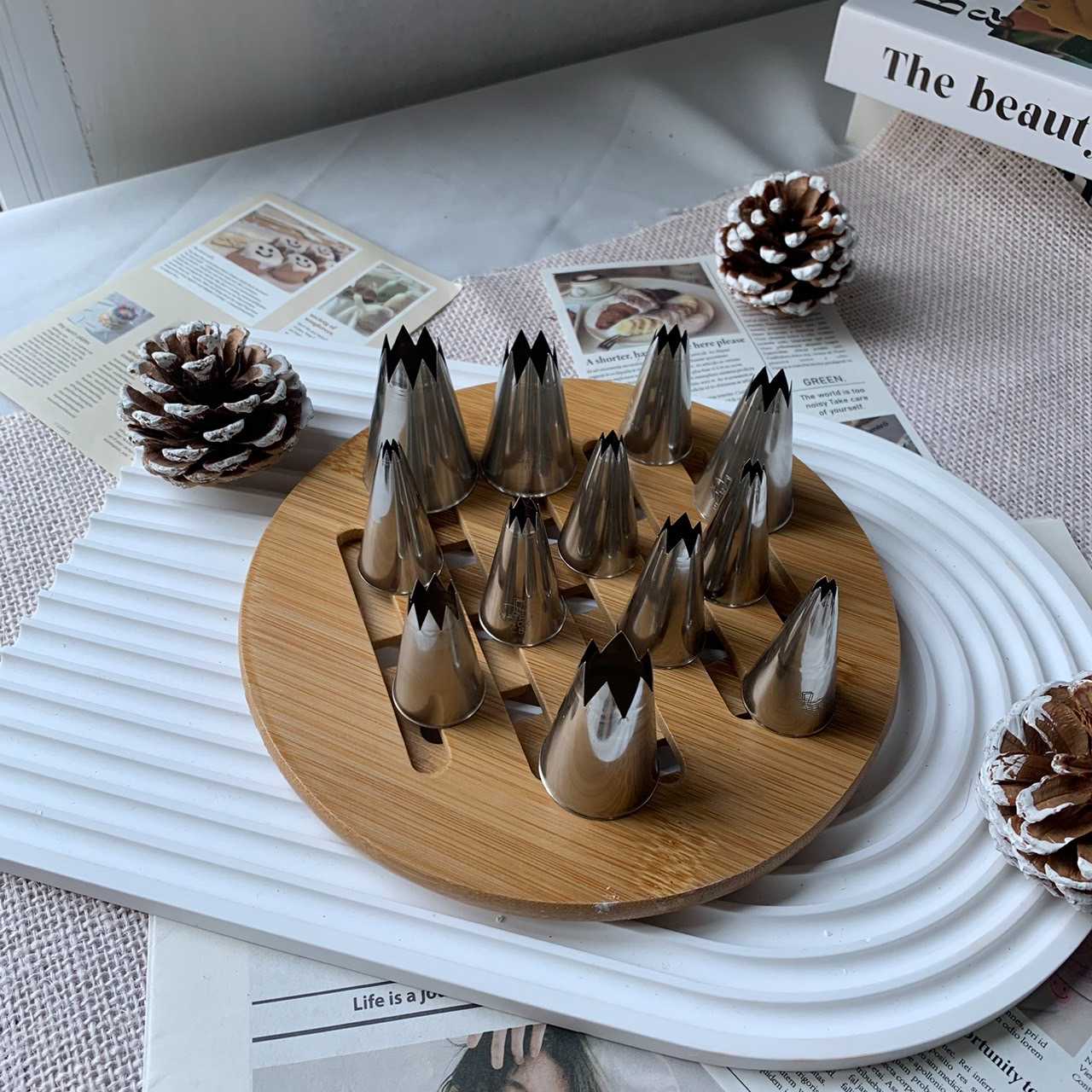 166700 BOX OF 12 STAINLESS STEEL OPEN STAR TIPS