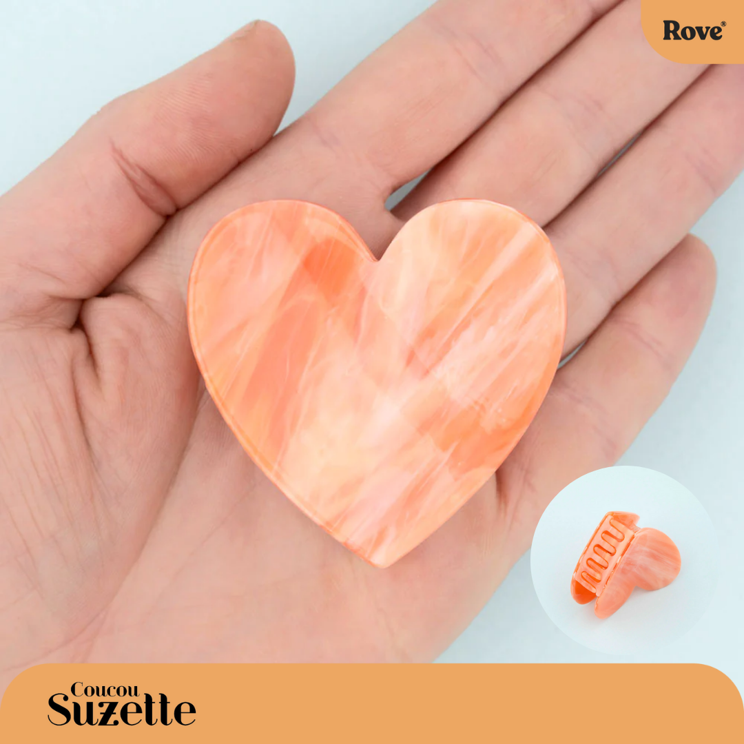 Coucou Suzette Hair Claw - Pink Heart