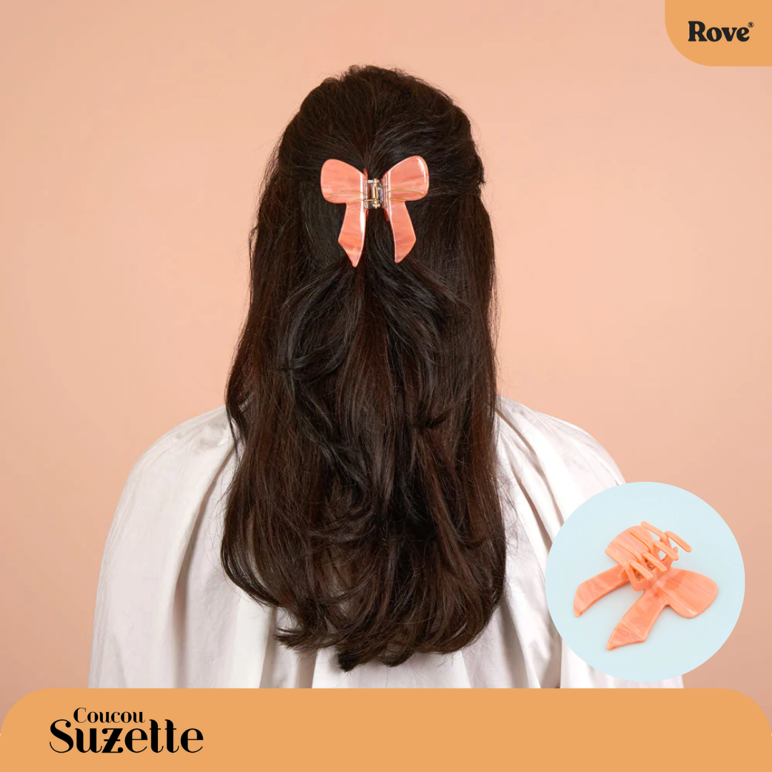 Coucou Suzette Hair Claw - Pink Ribbon