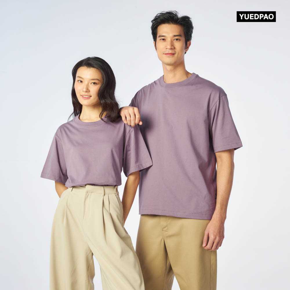 Yuedpao Oversized Timeless ผ้าหนายับยากรีดง่าย เสื้อยืดเปล่า โอเวอร์ไซส์ สี Dark Purple