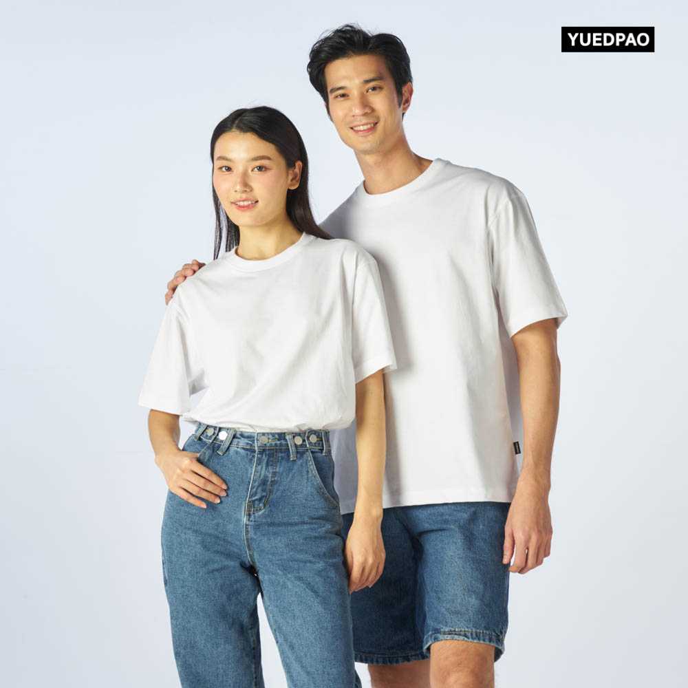 Yuedpao Oversized Timeless ผ้าหนายับยากรีดง่าย เสื้อยืดเปล่า โอเวอร์ไซส์ สี White