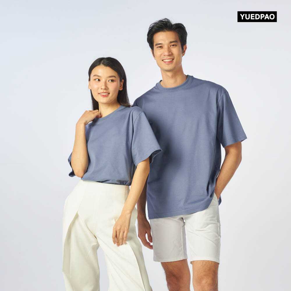 Yuedpao Oversized Timeless ผ้าหนายับยากรีดง่าย เสื้อยืดเปล่า โอเวอร์ไซส์ สี Old Blue