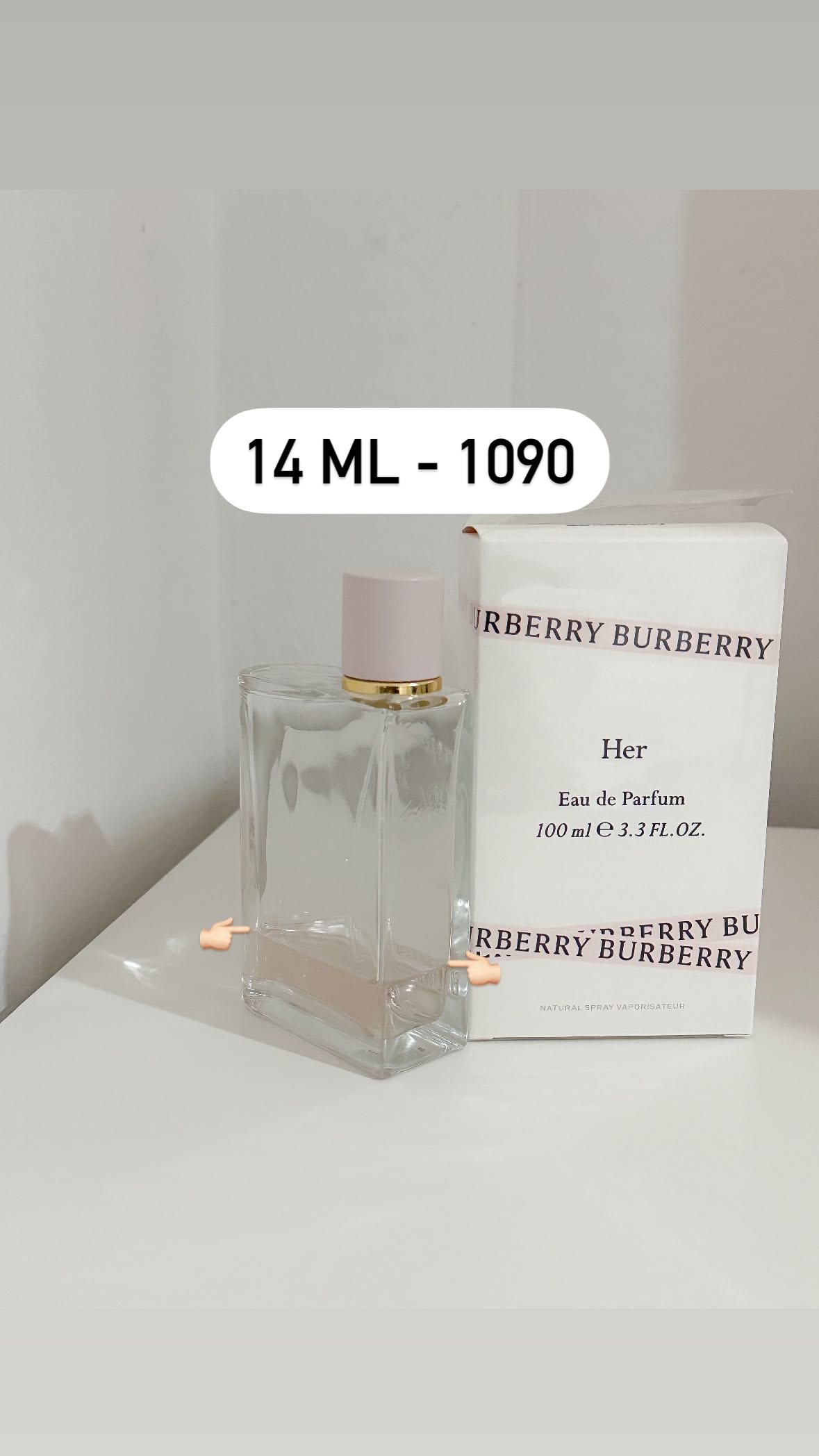 น้ำหอมติดขวด Burberry Her EDP เหลือ 14 ml