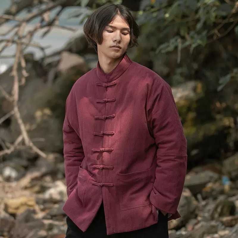 ASAYAHOMME80 : Costume Cotton Clothes, Chinese Style Linen Chinese Style Cotton Jacket Clothes