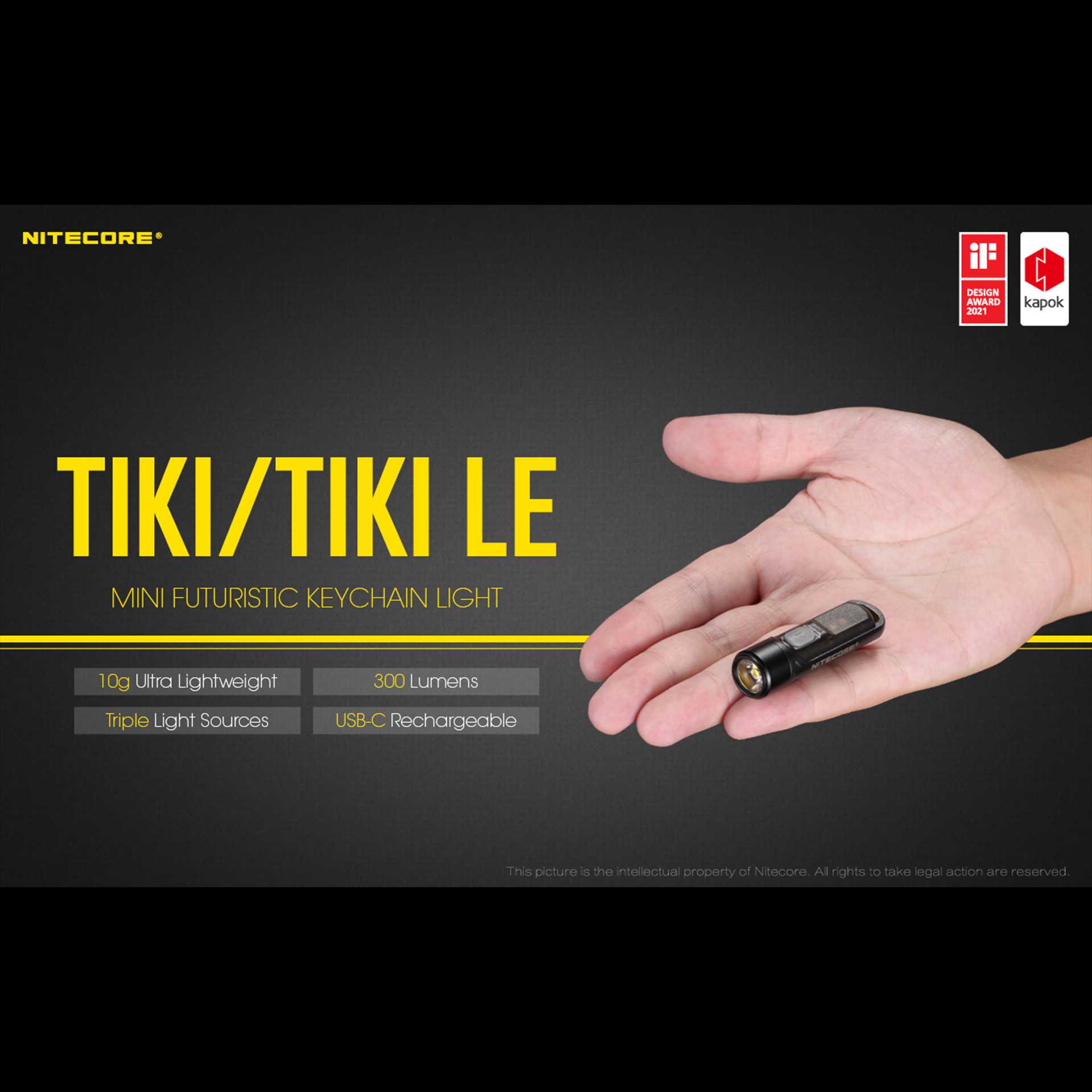 ไฟฉายพวงกุญแจ nitecore TIKI และ TIKI LE/300 Lumens