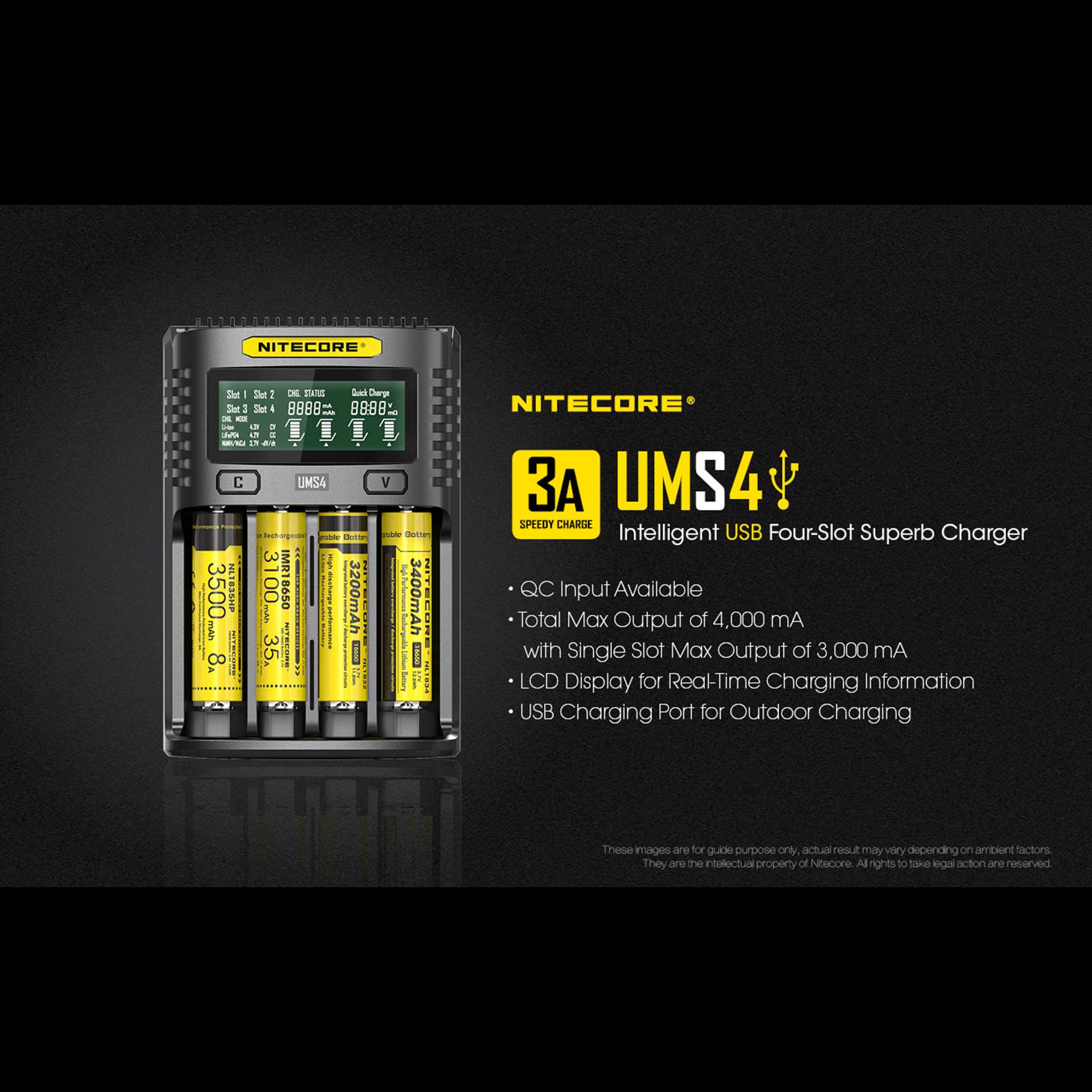 Nitecore UMS4 เครื่องชาร์จอัจฉริยะ USB 4 ช่อง