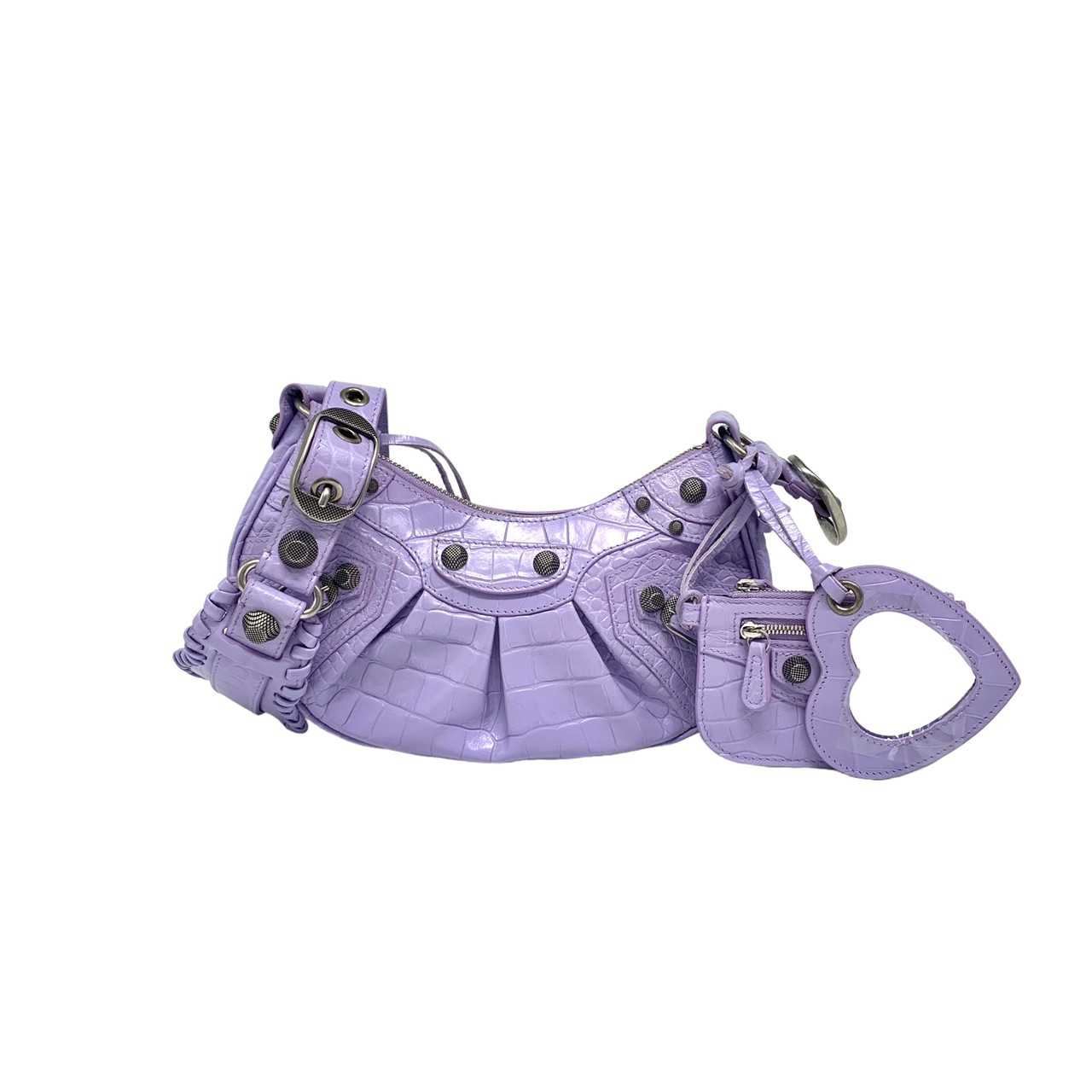 New Balenciaga Le Cagole xs lilac emboss rhw