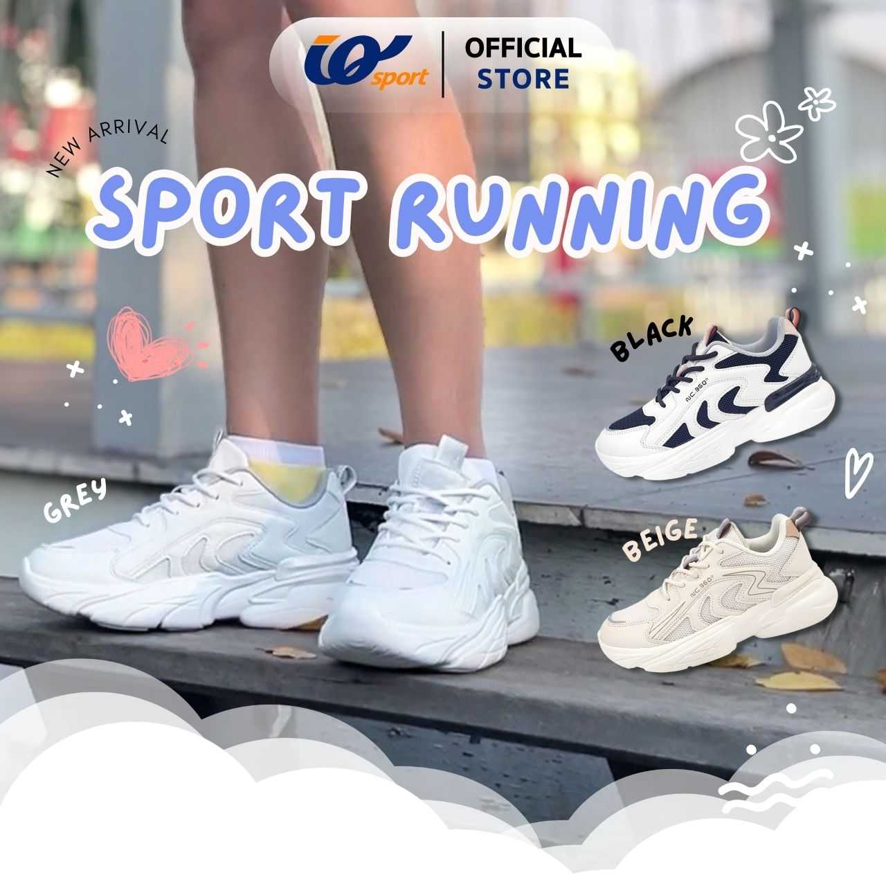 [New Arrival] IQ SPORT รองเท้าผ้าใบผู้หญิง เสริมส้น มี 3 สี รหัส DS6-ES20022L