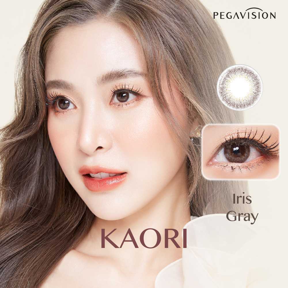 คอนแทคเลนส์สี รายเดือน PEGAVISION รุ่น KAORI สี Iris Gray (2 เลนส์/กล่อง)