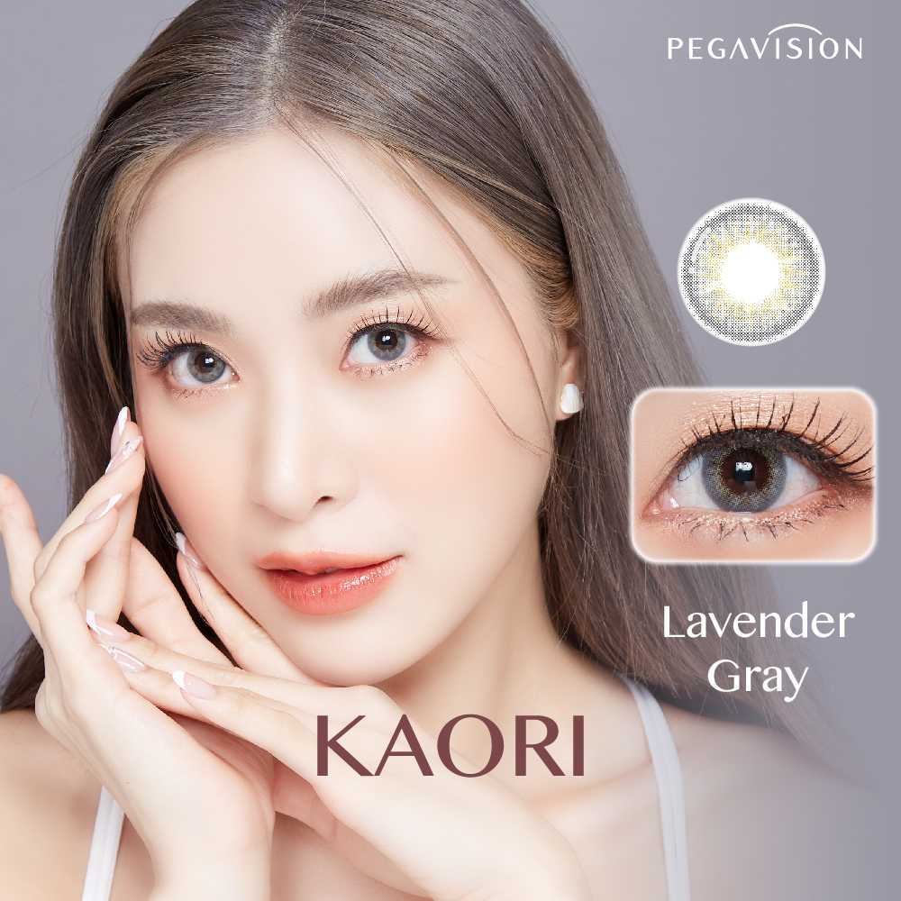 คอนแทคเลนส์สี รายวัน PEGAVISION รุ่น KAORI สี Lavender Gray (10 เลนส์/กล่อง)