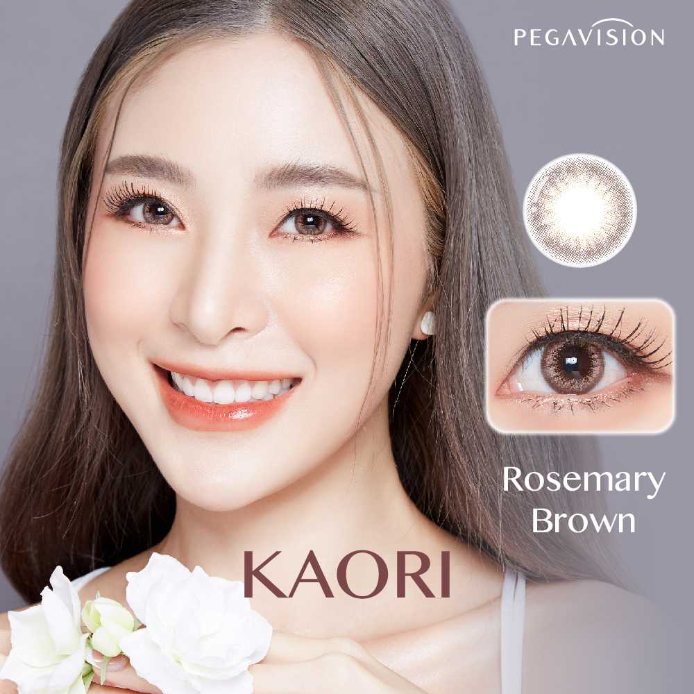 คอนแทคเลนส์สี รายวัน PEGAVISION รุ่น KAORI สี Rosemary Brown (10 เลนส์/กล่อง)