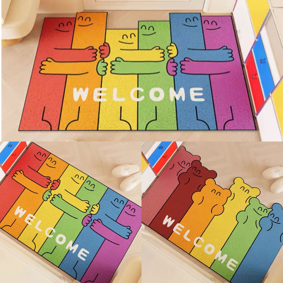 🌈พร้อมส่ง : พรมดักฝุ่น Rainbow hug