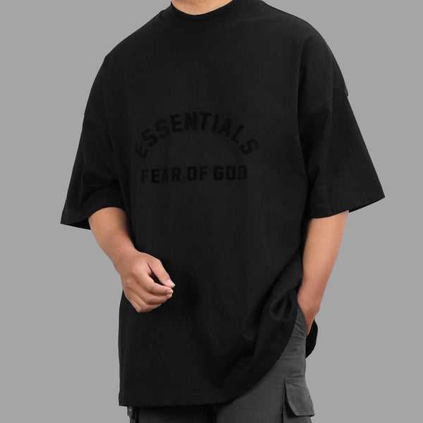 เสื้อยืด​ ESSENTIALS TEES JET BLACK  oversize​