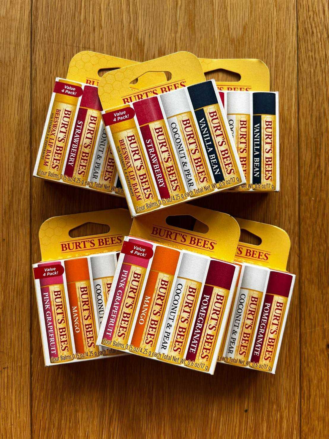 Lip Balm Burt's Bees Value 4 Packs