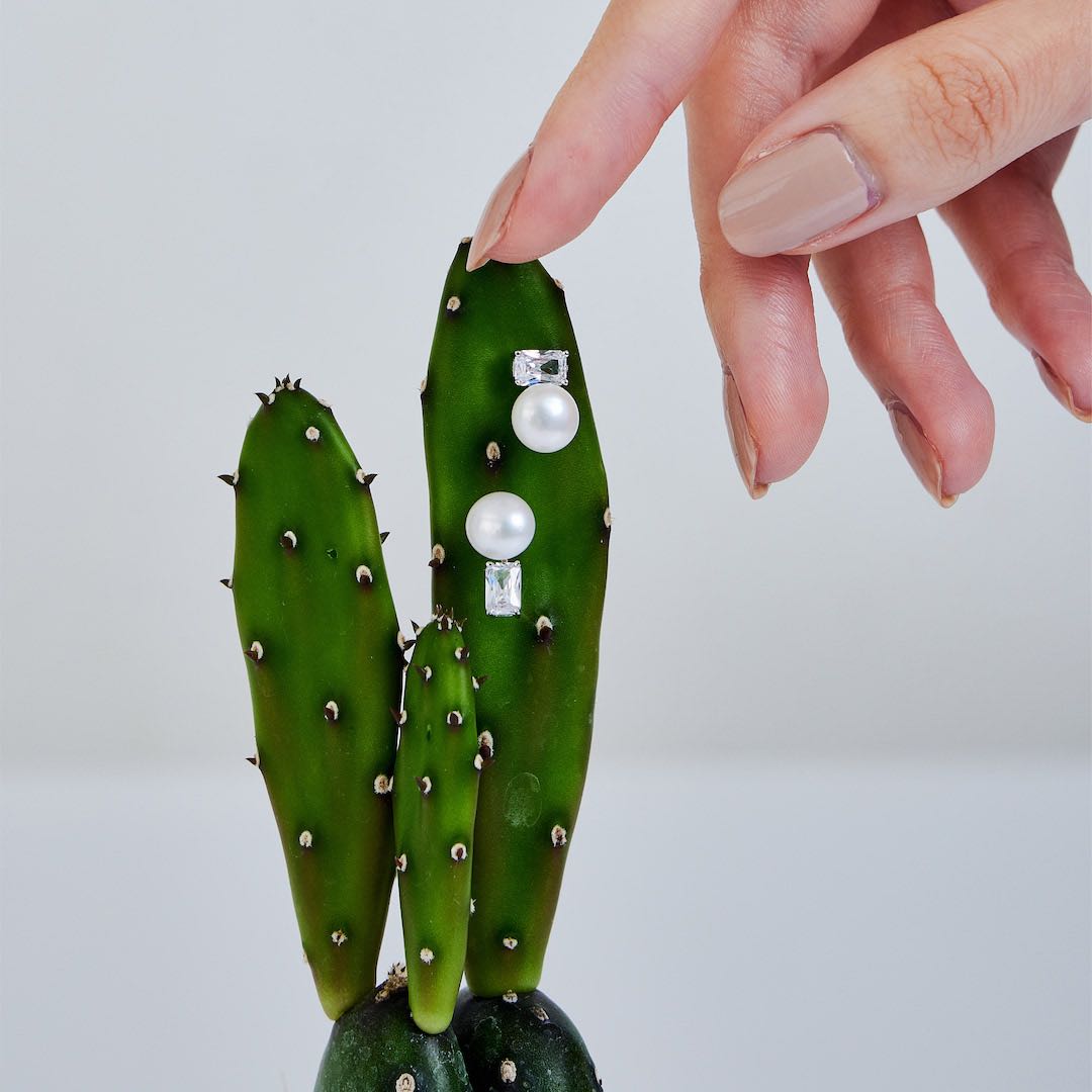 Astraea Pearl Cushion Earring