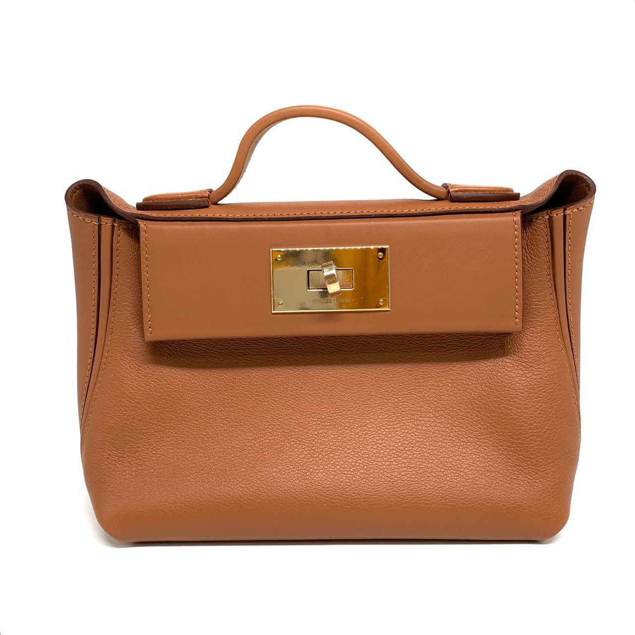 New Hermes 24/24 mini gold evercolor/swift ghw stamp U
