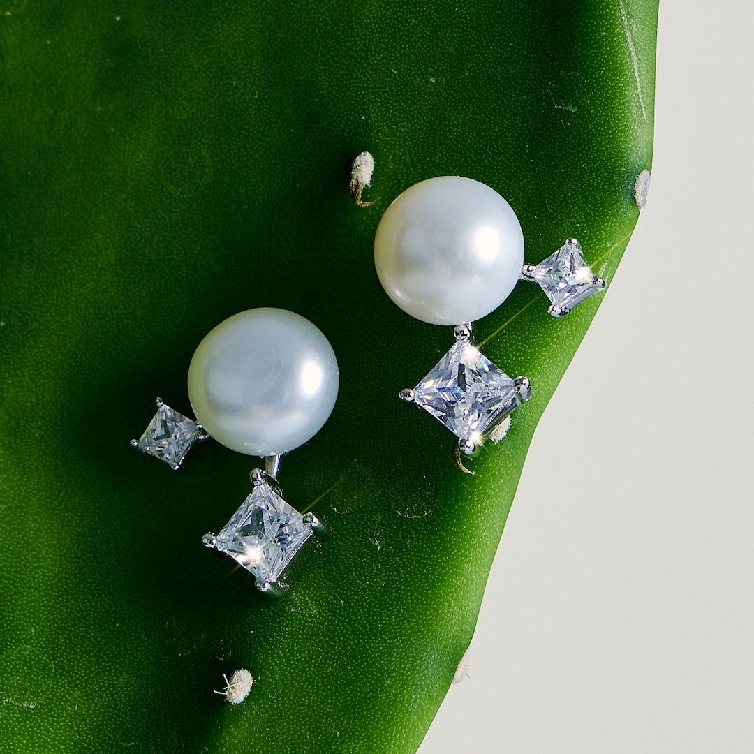 Astraea Pearl Double Mosaic Earring