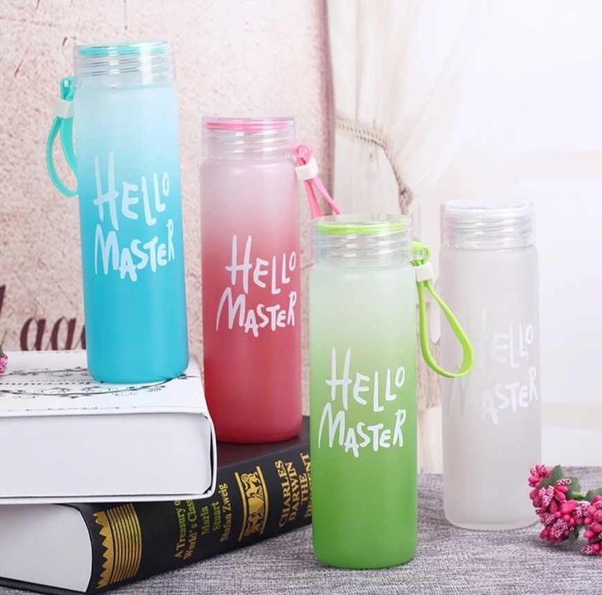 กระบอกน้ำแบบพกพาและสายคล้อง 400ml.