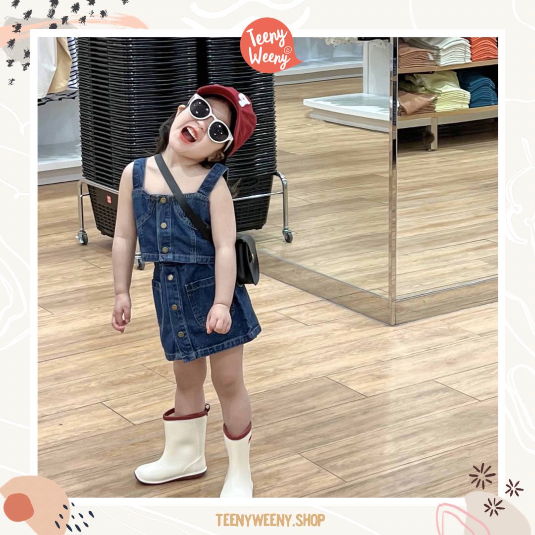 Teenyweeny.shop - Jeans crop & skirt set