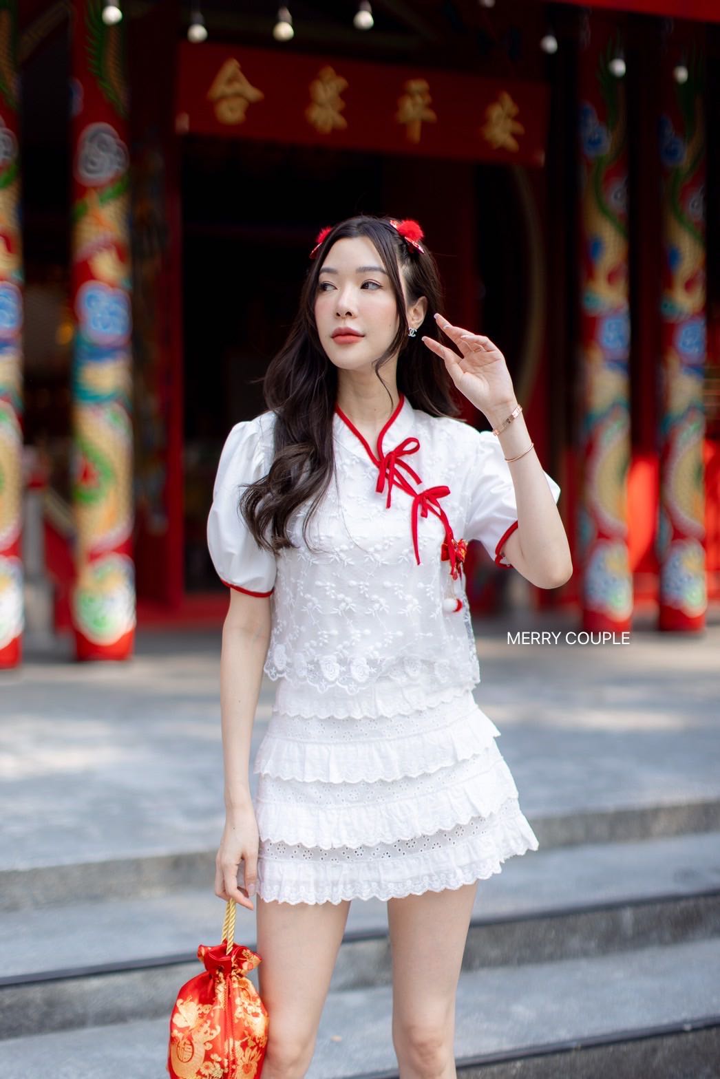 เสื้อคอจีนแขนสั้น
