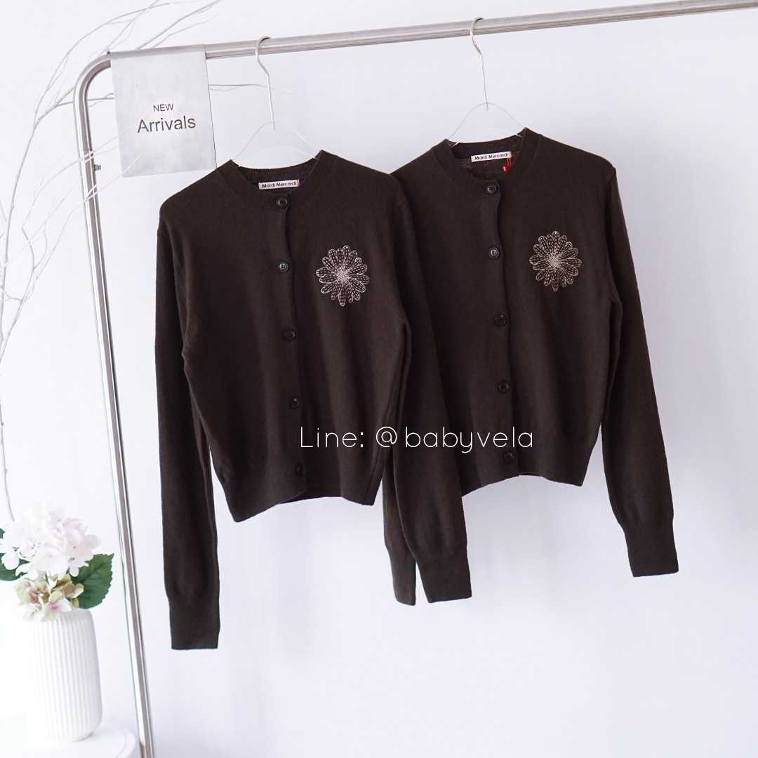 Mardi Cashmere Blended Cardigan Round Neck (Brown Latte)