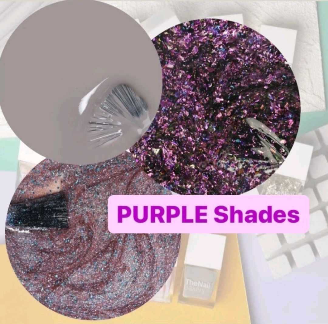 💜ขวดเดี่ยว(ใหญ่)(แจ้งสีผ่านแชท) โทนสีม่วง ยาทาเล็บเรซิน ติดทน เม็ดสีแน่น สูตรถนอมเล็บ🍇🫐🫐