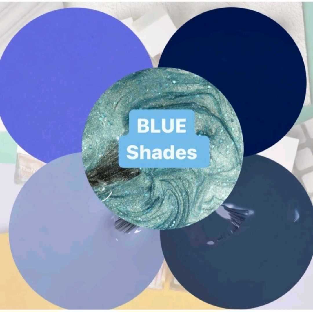 💙🫐ขวดเดี่ยว(ใหญ่)(แจ้งสีผ่านแชท)โทนสีฟ้า ยาทาเล็บเรซิน ติดทน เม็ดสีแน่น สูตรถนอมเล็บ💎