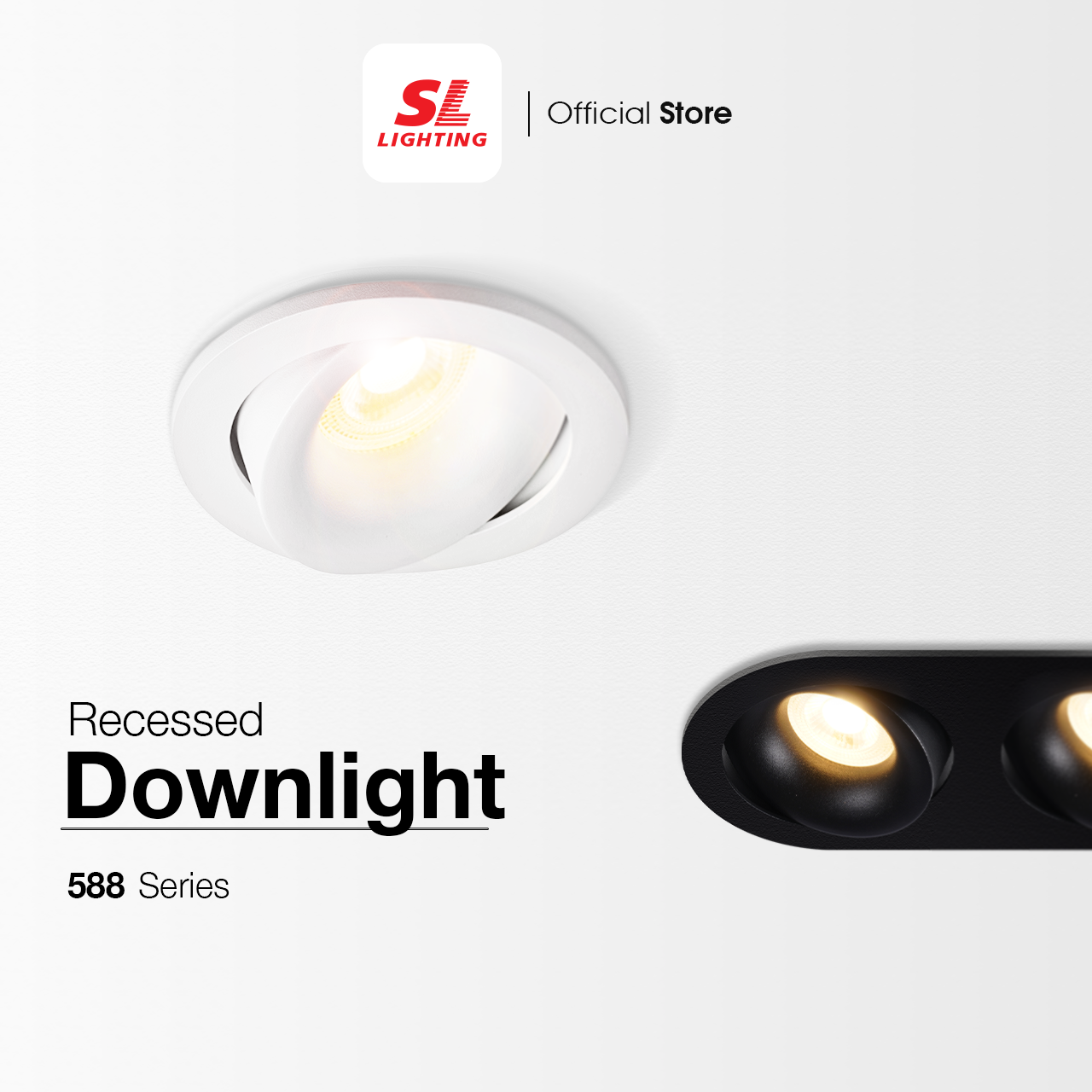 SL LIGHTING | Recessed Downlight MR16 GU5.3 ดาวน์ไลท์ฝังฝ้า เปลี่ยนหลอดด้านหน้า รุ่น 588