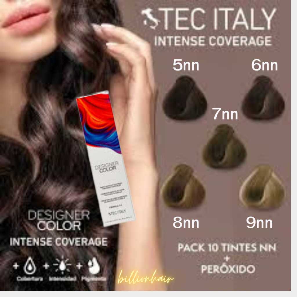 Tec italy Designer color permanent color cream - intense coverage 90ml พร้อมตัวผสมสีแบบแบ่ง 90ml